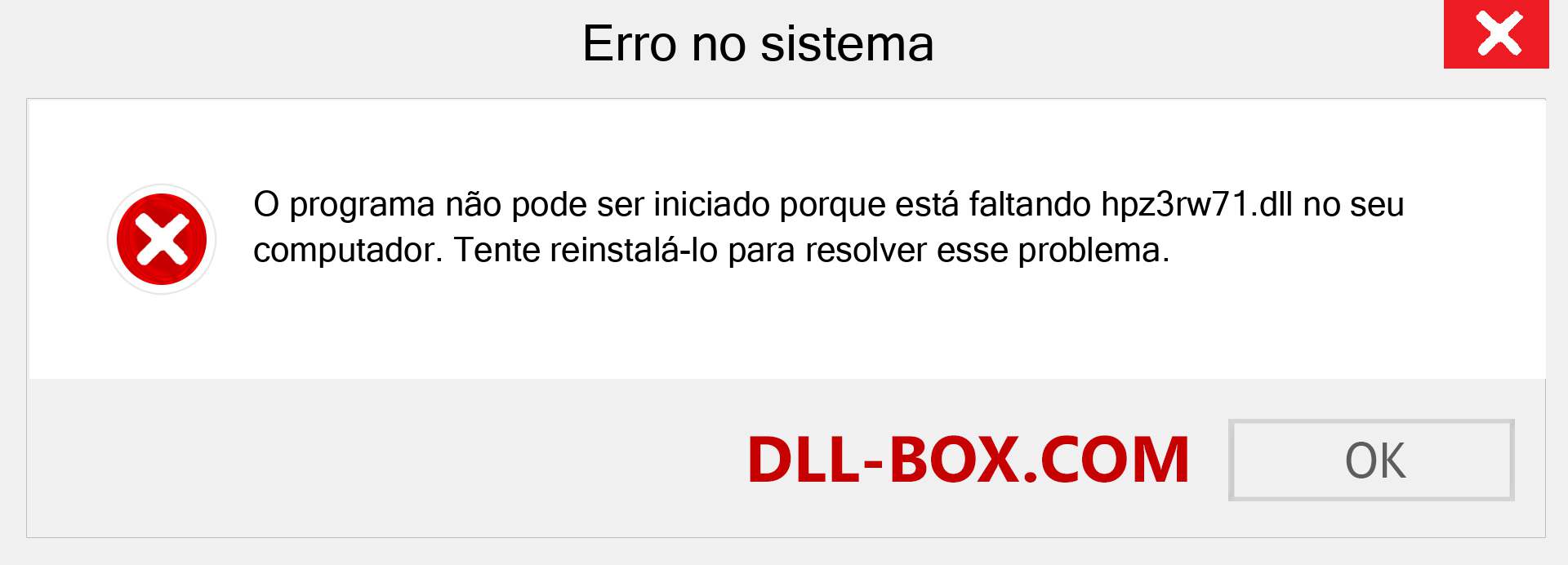 Arquivo hpz3rw71.dll ausente ?. Download para Windows 7, 8, 10 - Correção de erro ausente hpz3rw71 dll no Windows, fotos, imagens